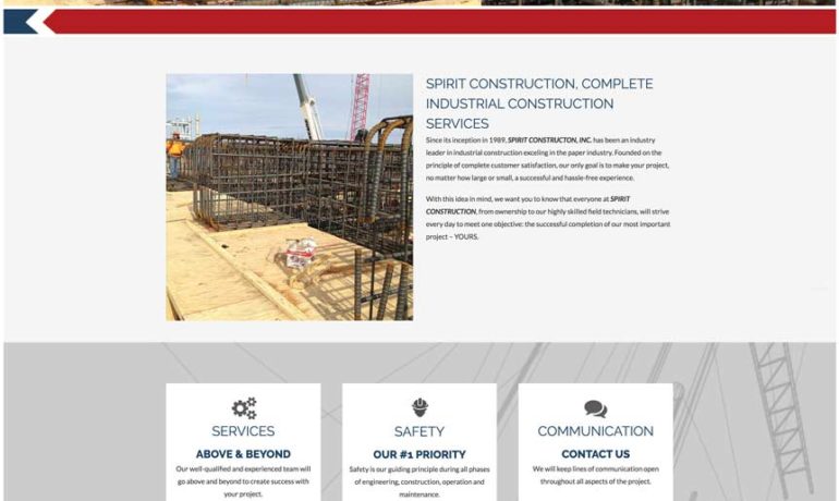 spirit construction services releases mobile friendly website construction website