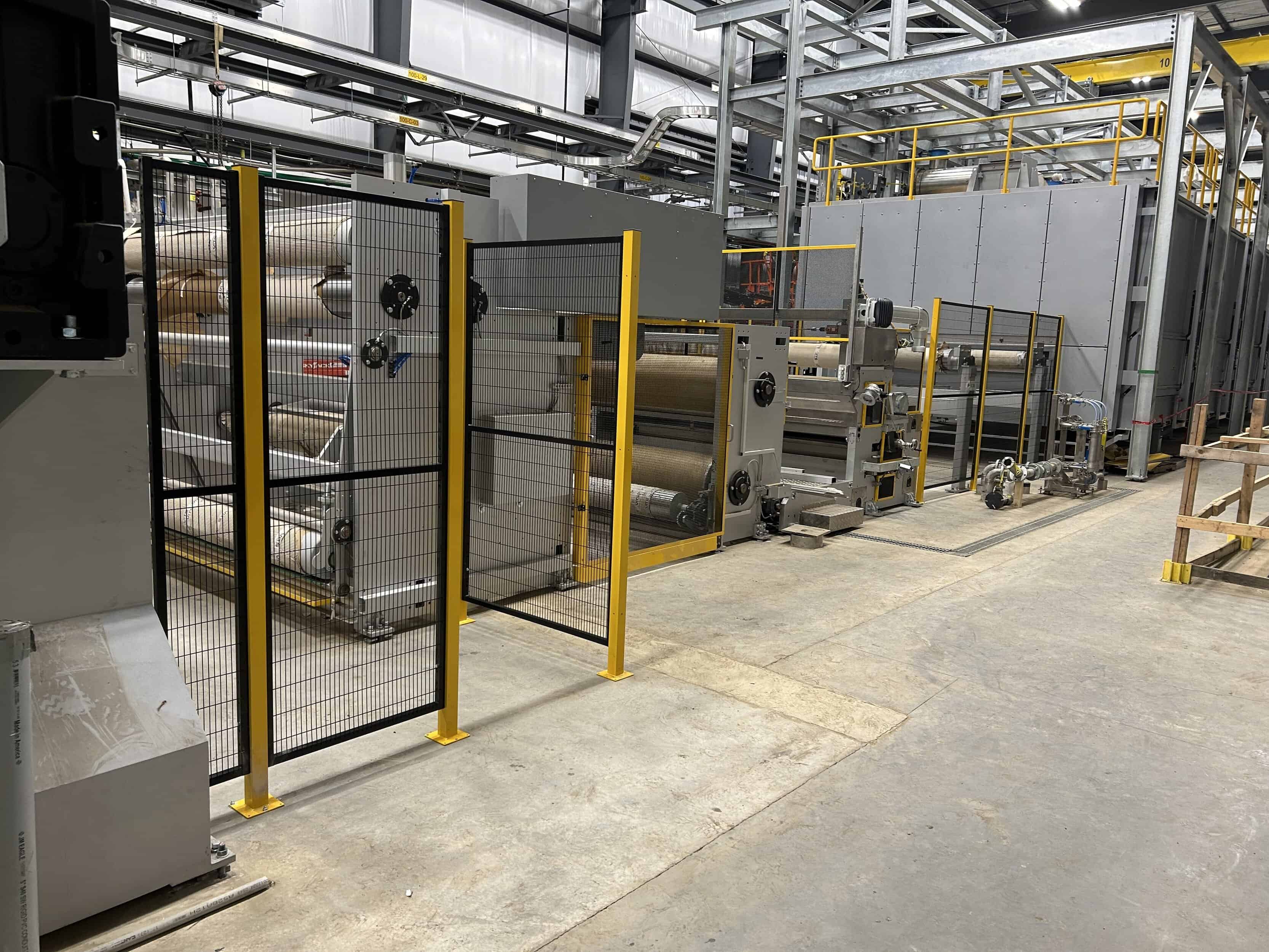 Industrial machinery inside a factory setting.